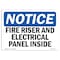 Signmission OSHA Notice, 5" Height, Fire Riser And Electrical Panel Inside Sign, 7" X 5", Landscape OS-NS-D-57-L-12647 - alternate 1